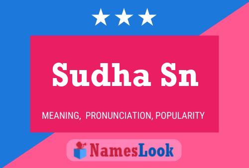 Sudha Sn Name Poster