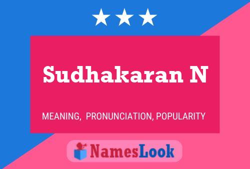 Sudhakaran N Name Poster