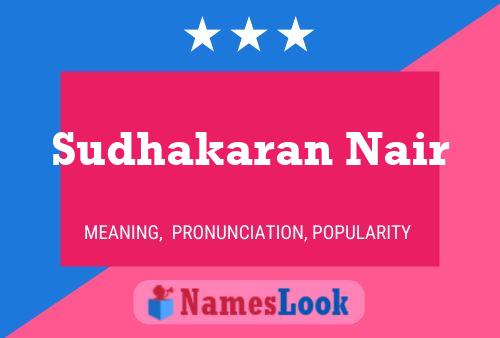 Sudhakaran Nair Name Poster