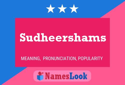 Sudheershams Name Poster