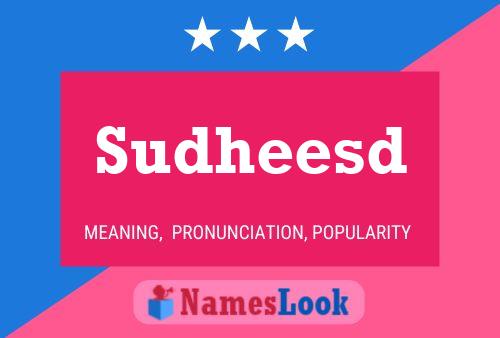 Sudheesd Name Poster