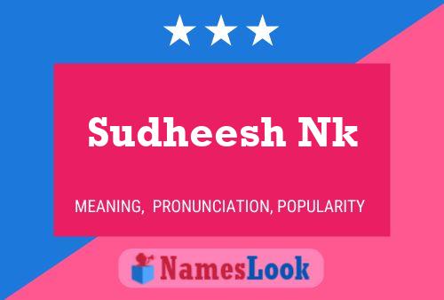 Sudheesh Nk Name Poster