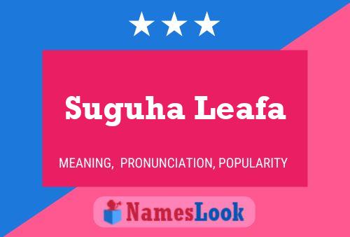 Suguha Leafa Name Poster