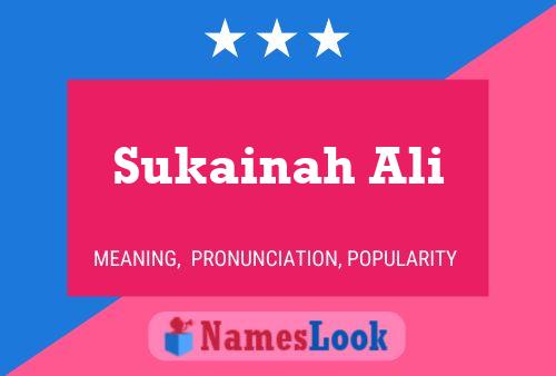 Sukainah Ali Name Poster