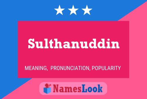 Sulthanuddin Name Poster