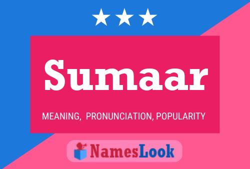 Sumaar Name Poster