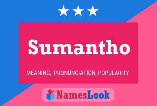 Sumantho Name Poster