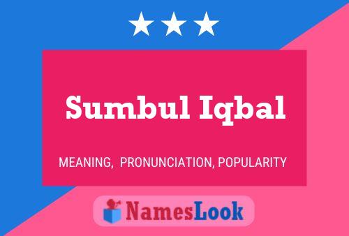 Sumbul Iqbal Name Poster