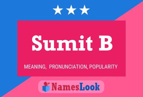 Sumit B Name Poster