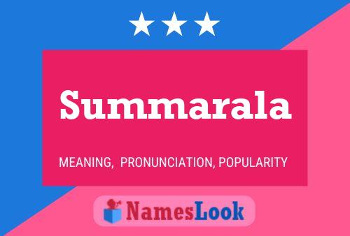 Summarala Name Poster