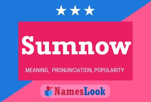 Sumnow Name Poster