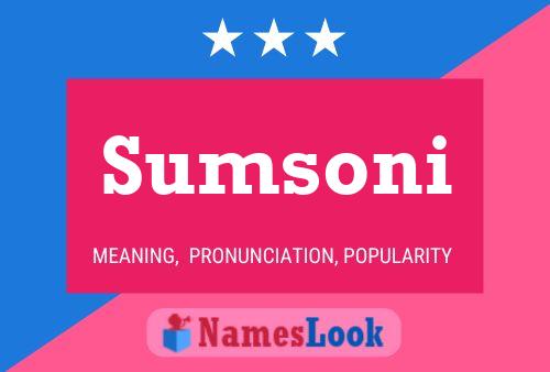 Sumsoni Name Poster