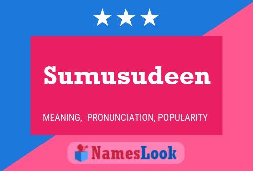 Sumusudeen Name Poster