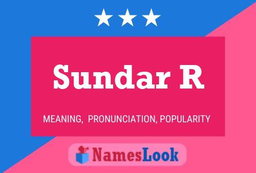 Sundar R Name Poster