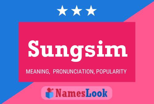 Sungsim Name Poster