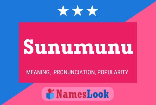 Sunumunu Name Poster