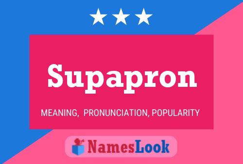 Supapron Name Poster