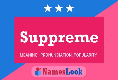 Suppreme Name Poster