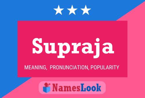 Supraja Name Poster