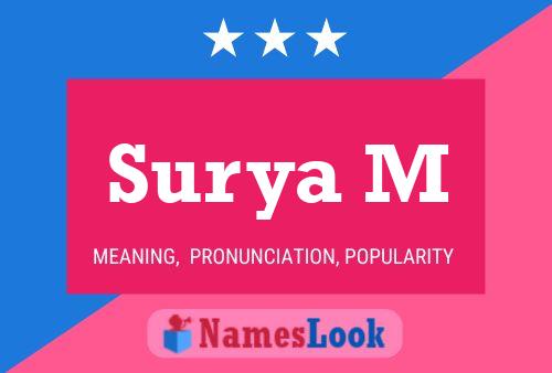 Surya M Name Poster