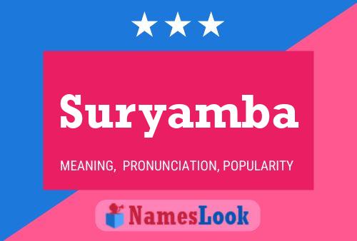 Suryamba Name Poster