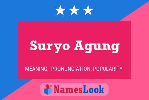 Suryo Agung Name Poster