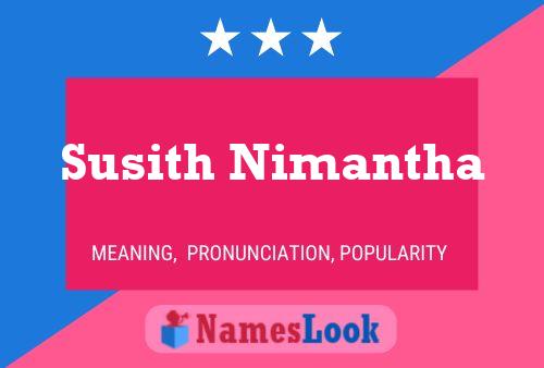 Susith Nimantha Name Poster