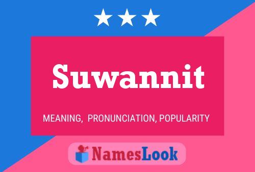 Suwannit Name Poster