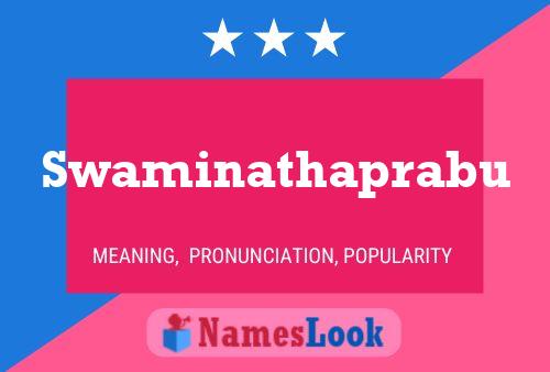 Swaminathaprabu Name Poster