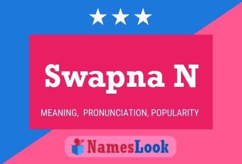 Swapna N Name Poster