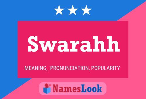 Swarahh Name Poster