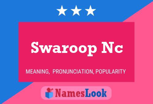 Swaroop Nc Name Poster