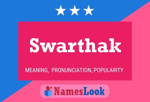 Swarthak Name Poster