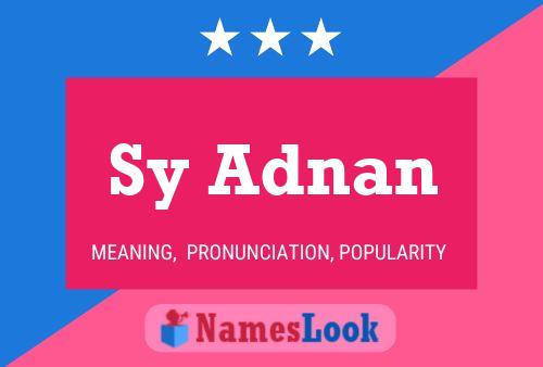 Sy Adnan Name Poster