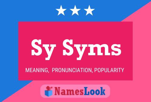 Sy Syms Name Poster