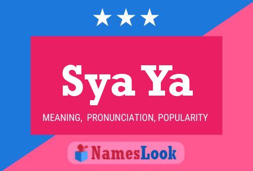 Sya Ya Name Poster