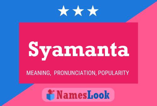 Syamanta Name Poster