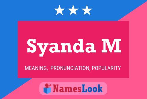 Syanda M Name Poster