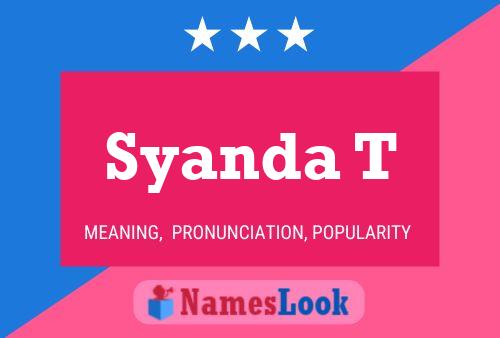 Syanda T Name Poster