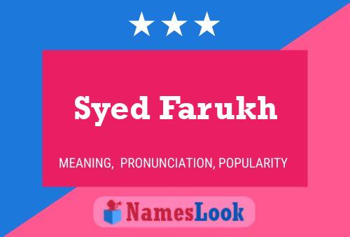 Syed Farukh Name Poster