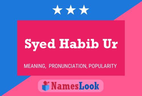 Syed Habib Ur Name Poster