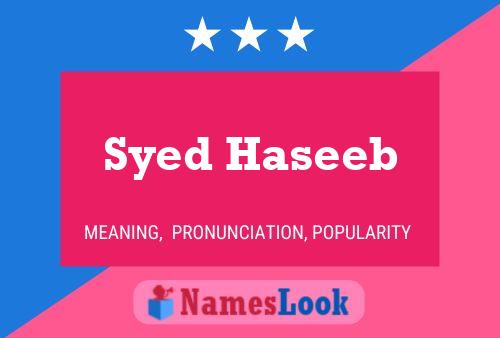 Syed Haseeb Name Poster