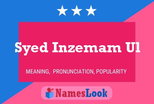 Syed Inzemam Ul Name Poster