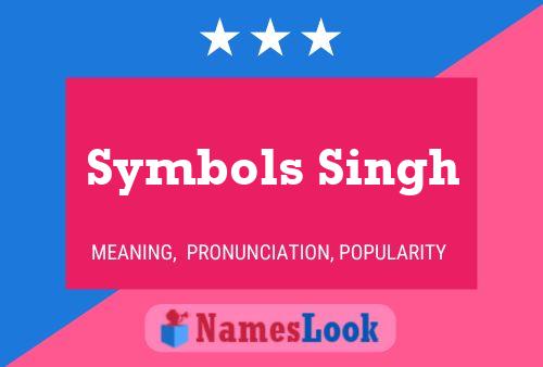 Symbols Singh Name Poster