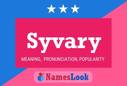 Syvary Name Poster