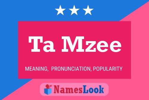 Ta Mzee Name Poster