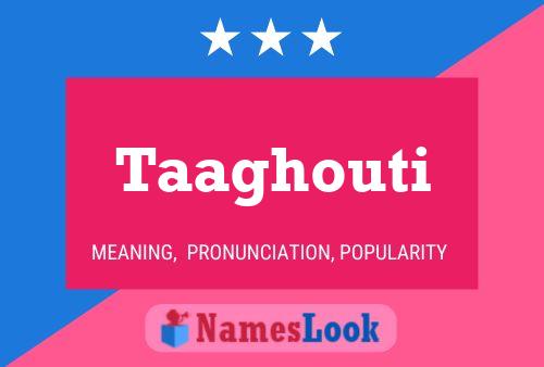 Taaghouti Name Poster