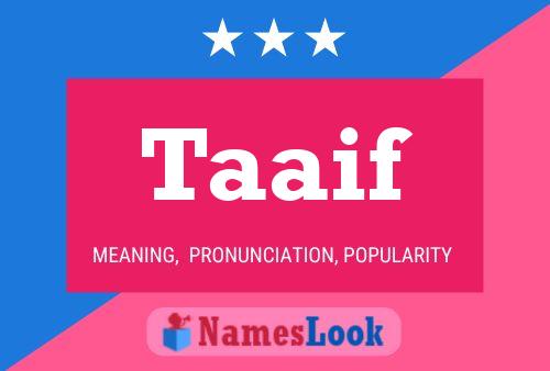 Taaif Name Poster