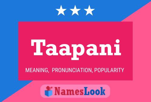 Taapani Name Poster