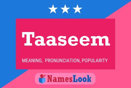 Taaseem Name Poster